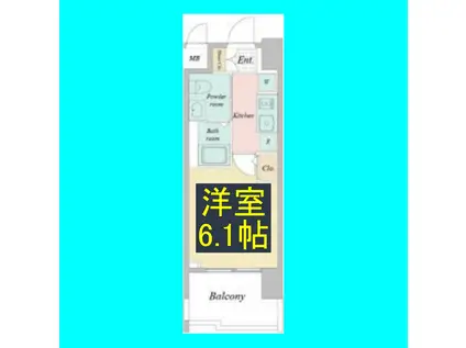 LIVE CASA堀田(1K/10階)の間取り写真