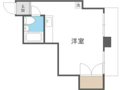 コーポ幌北(ワンルーム/2階)の間取り写真