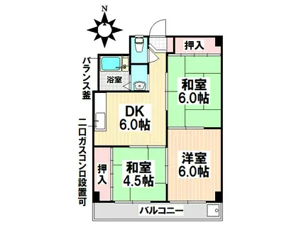 第3菊屋ビル(3DK/7階)の間取り写真