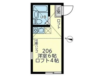 ユナイト大東マシャードの杜(ワンルーム/2階)の間取り写真