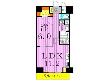 BELLE EPOQUE(1LDK/4階)の間取り写真