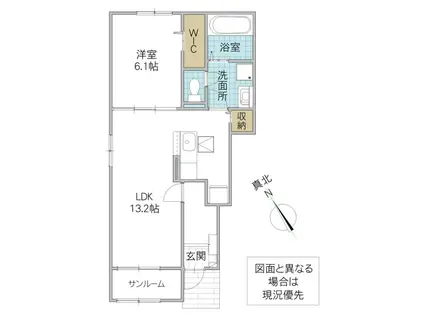 フィエルテ(1LDK/1階)の間取り写真