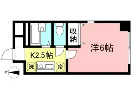 ハイフレンドコート(1K/1階)の間取り写真