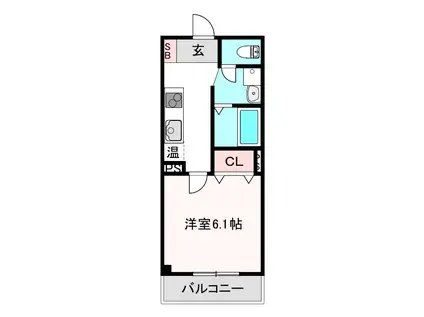 みおつくし杭全(1K/2階)の間取り写真