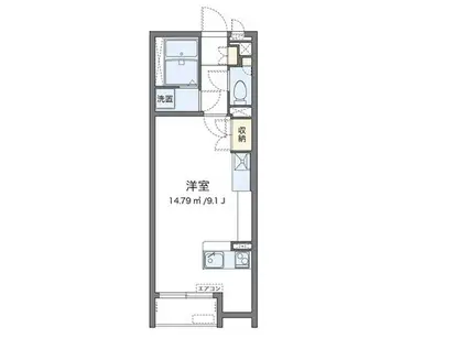 ミランダララモナ K2(ワンルーム/1階)の間取り写真