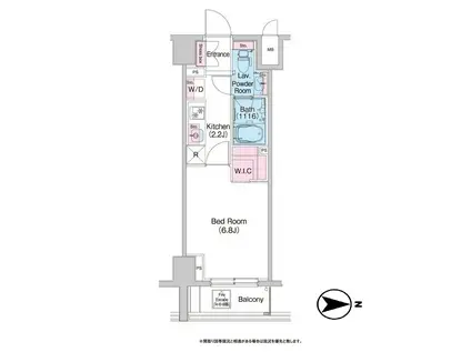 コンフォリア世田谷上馬(1K/9階)の間取り写真