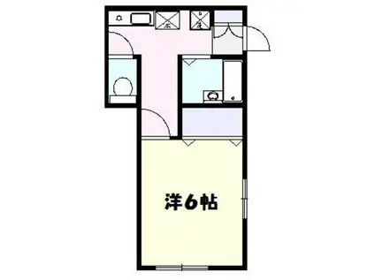 ボナール・ソフィア宮崎台(1K/1階)の間取り写真