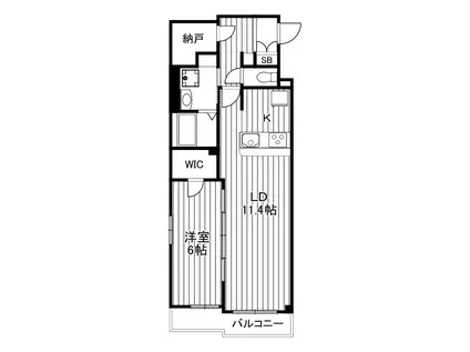 N-STAGE NERIMAKITAMACHI(1SLDK/7階)の間取り写真