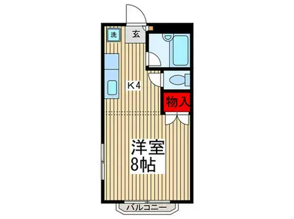 ハイム大戸(1K/1階)の間取り写真