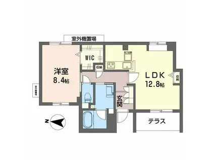 エレガンス鶴見(1LDK/1階)の間取り写真