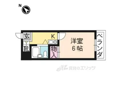 コーポ朝倉(1K/1階)の間取り写真