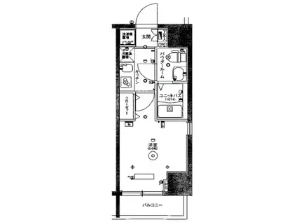 スカイコートヒルズ池田山(1K/5階)の間取り写真