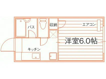 コーポプチ(1K/2階)の間取り写真