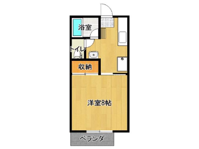 コーポフェニックスIII(1K/1階)の間取り写真