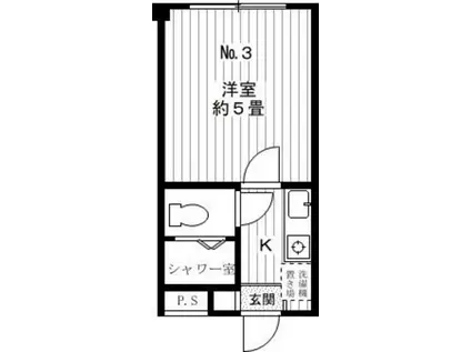 サン・ステイタス(1K/1階)の間取り写真
