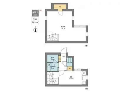 LEGALAND小山(1DK/4階)の間取り写真