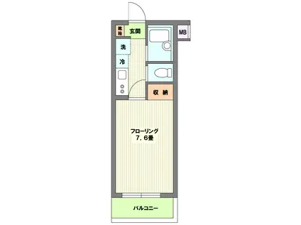 ルシエル(1K/3階)の間取り写真
