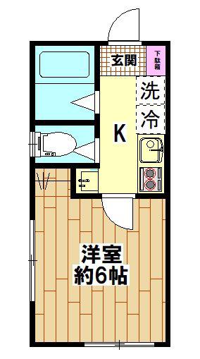 DIX-QUATRE(1K/3階)の間取り写真