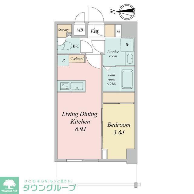 LIME RESIDENCE KAWAGUCHI イースト(1LDK/9階)の間取り写真