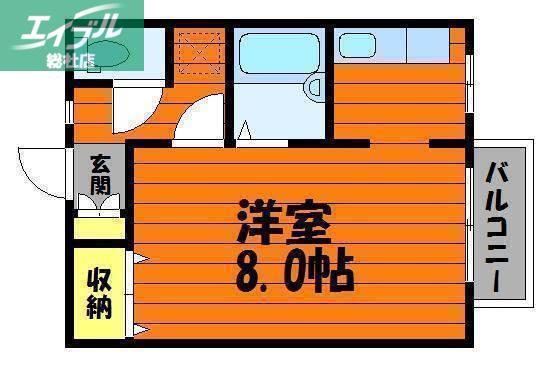 ハイツマスカットII(1K/2階)の間取り写真