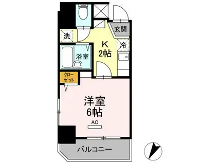 ソシア船堀(1K/5階)の間取り写真