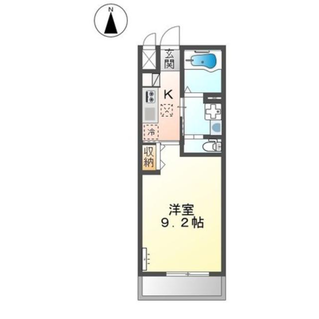 L A C A S A 戎(1K/2階)の間取り写真