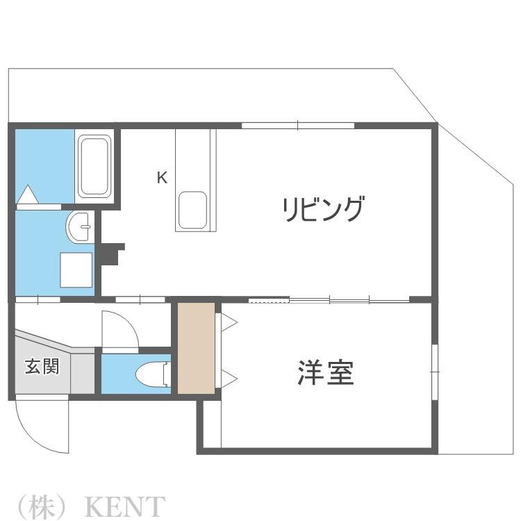 MARUYAMA RH HILLS(1LDK/1階)の間取り写真