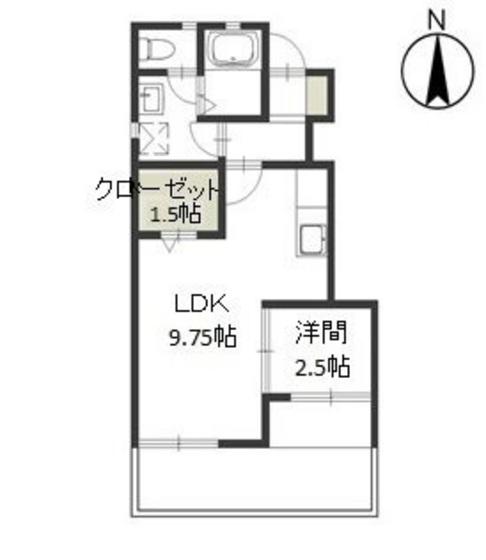 ボア・ラヴィーヌ F(1LDK/1階)の間取り写真