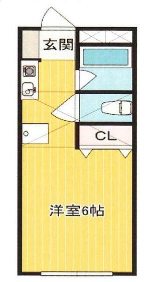 技建ドミトリー(ワンルーム/1階)の間取り写真