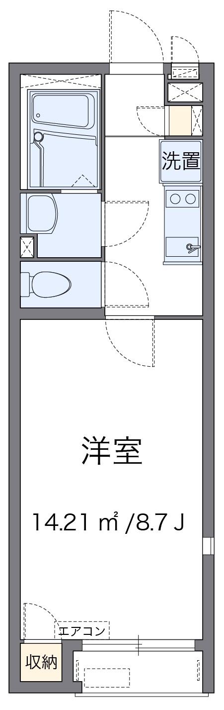 レオネクスト国分サンシャイン(1K/1階)の間取り写真