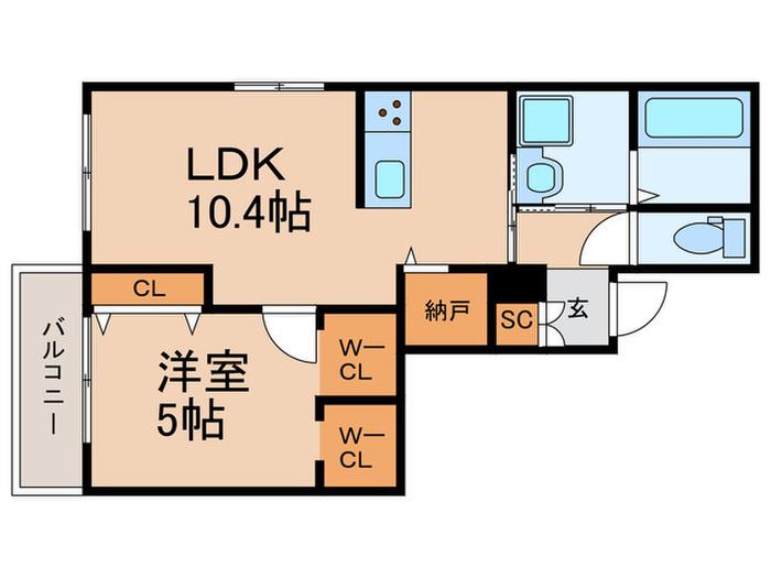 ヘーベルメゾン南常盤台(1LDK/1階)の間取り写真