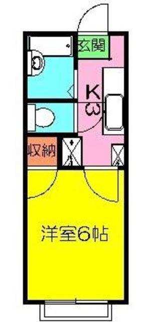 石井ハイツII(1K/1階)の間取り写真
