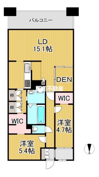 NUDGEONE.照葉(2SLDK/5階)の間取り写真