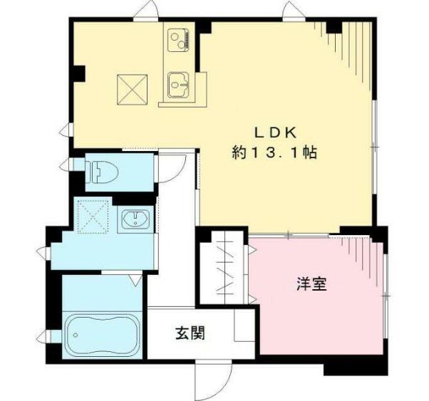 コートソレイユ(1LDK/1階)の間取り写真