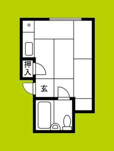 富来マンション(ワンルーム/3階)の間取り写真