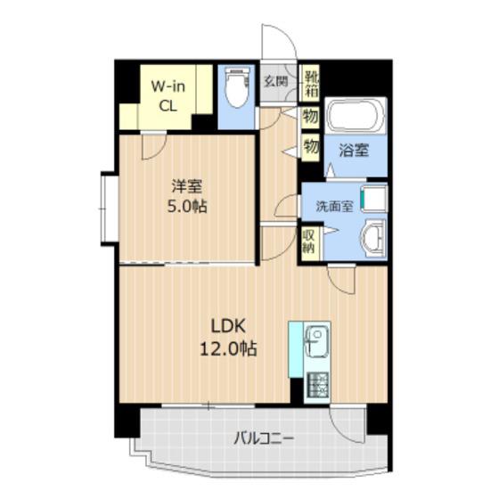 LIBTH九品寺(1LDK/9階)の間取り写真