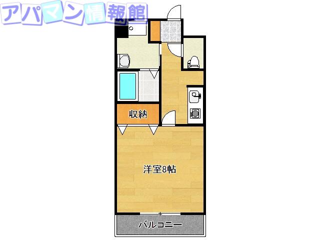 ファースト米山(1K/2階)の間取り写真