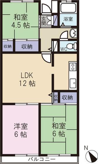 ビクトリア宮島(3LDK/4階)の間取り写真