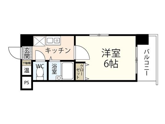 チェリス本田(1K/8階)の間取り写真