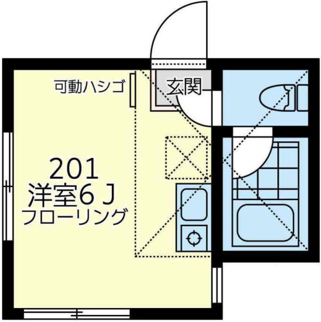 ユナイト新町ポールスタンレー(ワンルーム/2階)の間取り写真