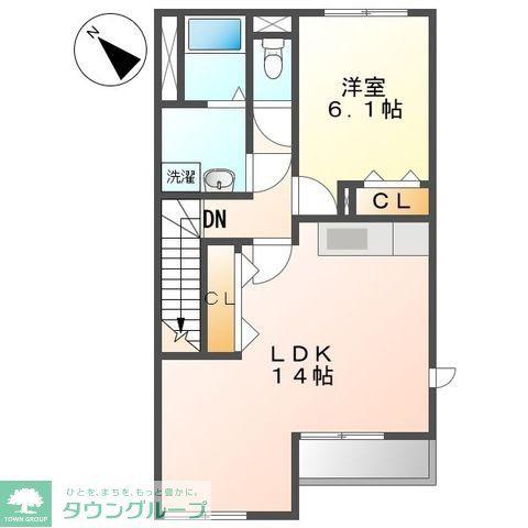 コンフォース(1LDK/2階)の間取り写真