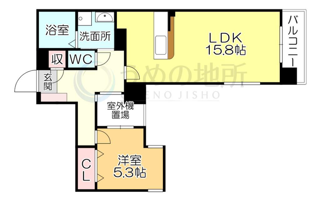 MARKSFORT花畑(1LDK/2階)の間取り写真