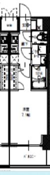 S-RESIDENCE大阪九条ノース(1K/2階)の間取り写真