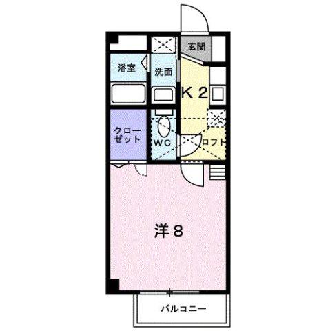 エスペランサ(1K/1階)の間取り写真