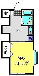 ハイツ佐々木(1K/2階)の間取り写真