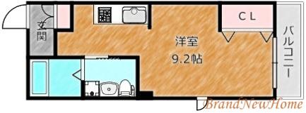 TKアンバーコート宿院(ワンルーム/4階)の間取り写真