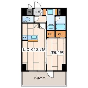 RALLY´S(1LDK/13階)の間取り写真