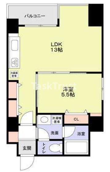 K-CRAFTUMEDA161(1LDK/4階)の間取り写真