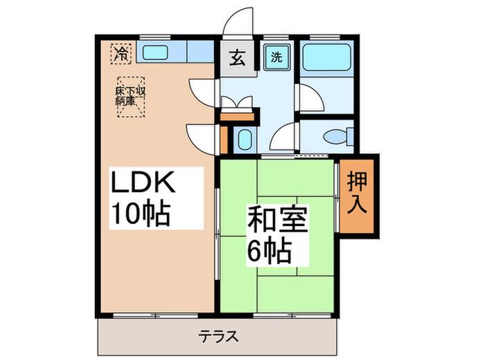 パ-ルハイム(1LDK/1階)の間取り写真