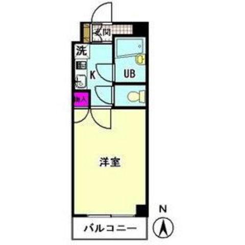 エクセレント多摩川(1K/3階)の間取り写真